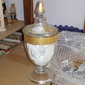 Chalice, glass / 24k gold